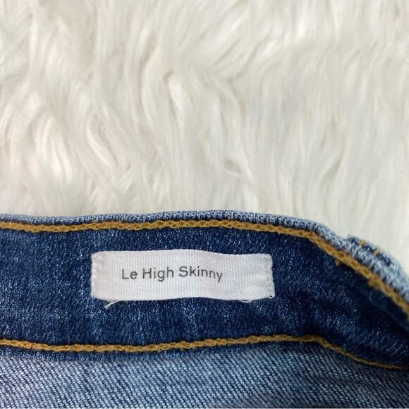 FRAME DENIM Le High Rise Skinny Jeans Langstone Raw Shade Hem Size 25 #LHSKSH133 - Picture 9 of 11